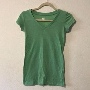 Green v-neck